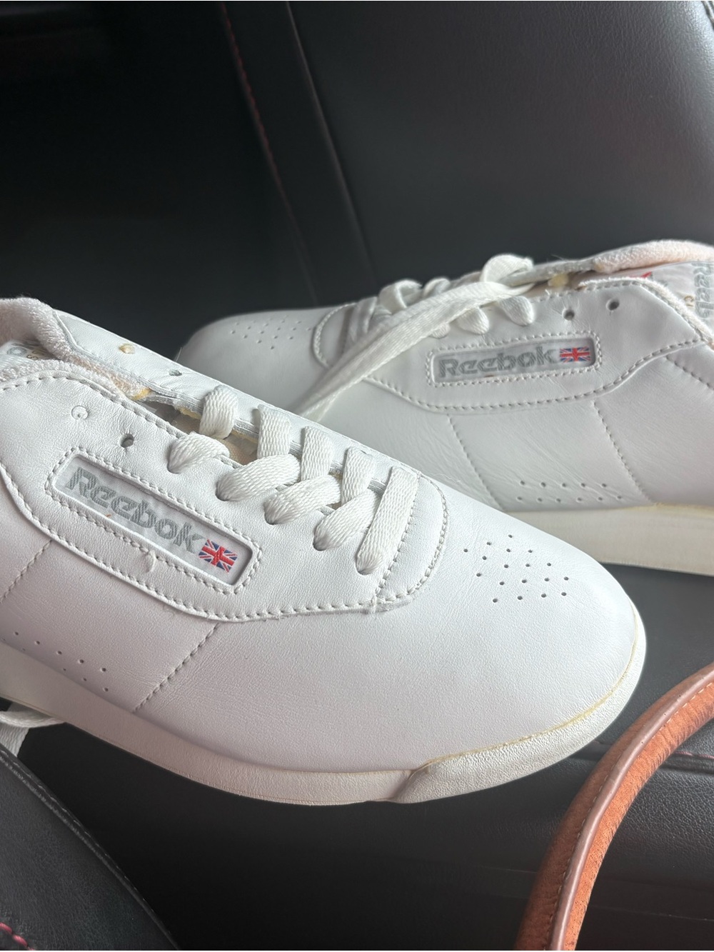 Reebok White Leather Women's Athletic Sneakers